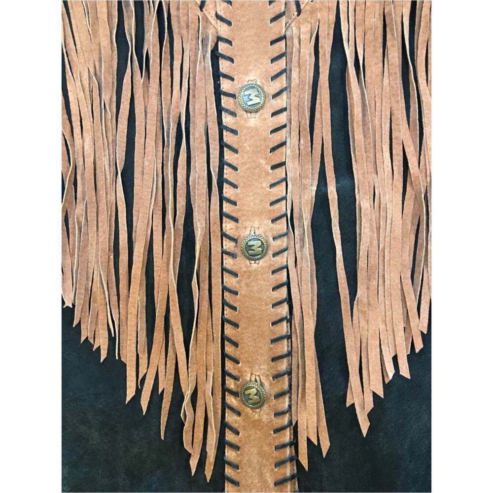 Vintage BOB MACKIE Suede Fringe western boho Jacket - Picture 8 of 16
